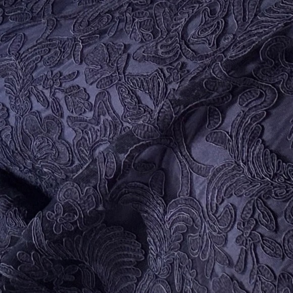 Tadashi Shoji Navy Formal Gown Full Length Lace size 2 - Picture 6 of 10